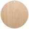 Sad Tear Crying Frown Face Emoticon Unfinished Craft Wood Holiday Christmas Tree DIY Pre-Drilled Ornament
